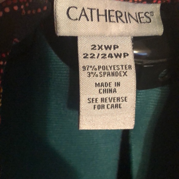 Catherines Multicolored Floral Paisley Blouse Size 2XWP, 22/24WP - Picture 7 of 8